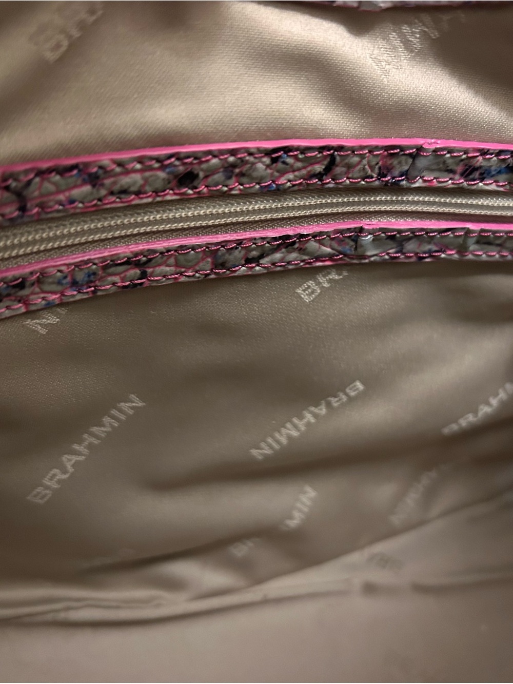 Brahmin Bekka Pink Cobra Shoulder Hobo Bag with Dust Bag - Picture 11 of 15